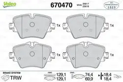 Fren Balata Ön 14-2-Seri (F45-F46) 5-Seri (F90-G30-G31) X1-X2-X3-X4-Mini Cooper