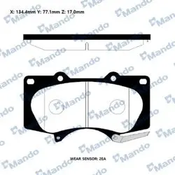 Ön Fren Balatası Toyota Hilux (2009–2012) / Land Cruiser (2003→) / Mitsubishi Pajero (2007–2012)