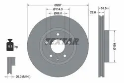Fren Diski Mazda 6 Cx-5 2.0 2.2D 13-Çap:297mm Ön Tkm