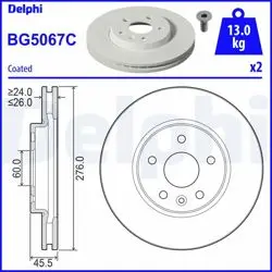 Fren Diski Opel Astra K (276 mm) Ön