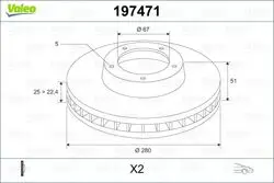 Fren Diski (On) (X2) Mb Classe A (W176) (9 / 2012 -