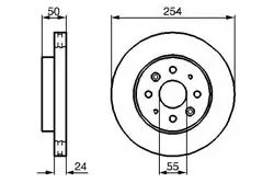 Ön Fren Diski Aynası 253 mm Kia Rio 02 05
