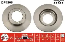 Ön Fren Aynası Toyota Land Cruiser 100 1998-
