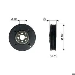 Krank Kasnağı T.Porter.T4-Glf.III.IV-Psst-Cddy 1.9D- TDI