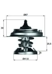 Termostat 75°C 93-C-Seri (W202-S202) E-Seri (W124-W210) Sprinter