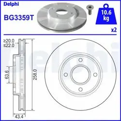 Disk On 99-05 Focus 96-Fiesta