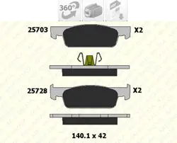 Renaut Clio 4 2012-2014 Ön Fren Balata Takımı Ufak Tip