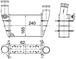 Turbo Radyatörü (Intercooler) 96-01 Passat-A4-A6 1.9Tdi