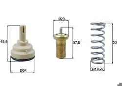 Termostat 95°C 06-Golf.V.VI-Jetta-Passat-Polo 1.4Tsi
