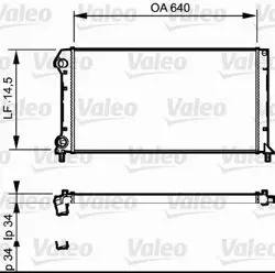 Motor Radyatörü Doblo 1.2 / 1.4 / 1.6 / 1,9D Klimalı 01-06