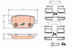 Arka Fren Balatası Mondeo IV Ca2 07-14 S-Max 09-06-S-Max 09-Mondeo III 00-07 IV 07-Kuga 08-Galaxy III 06-/ S80 II 06-S80 Volvo 07-V70 06-V70 Volvo 07-Xc70 06-/ Freelander 2 2.2