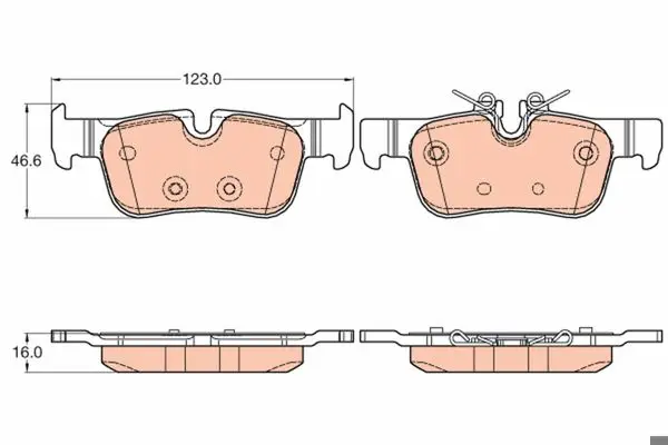 Arka Fren Balatası BMW F45 F48 F39 Mini F60 F54
