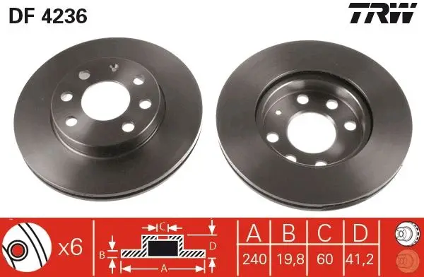 Fren Diski Ön Corsa C 00-1.2 16V Z12xe ABS Li Havalı 240mm