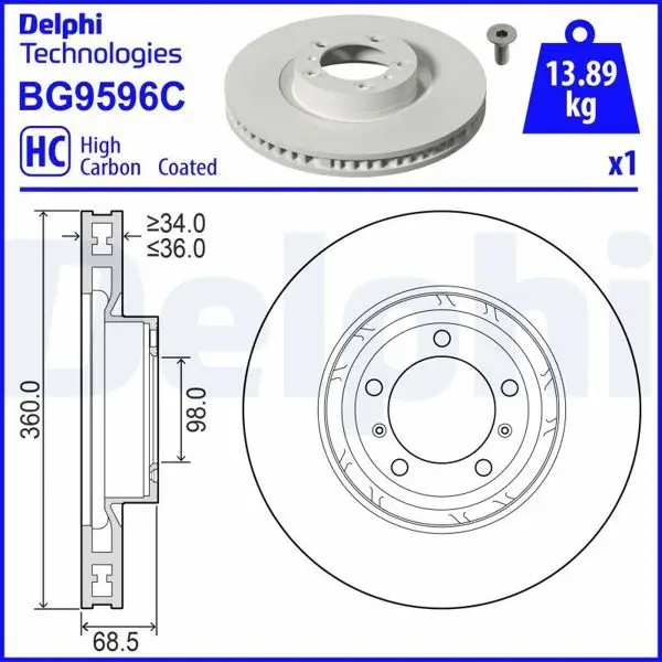 Kaplamalı Fren Diski (Tekli) HC Dv Fsx2