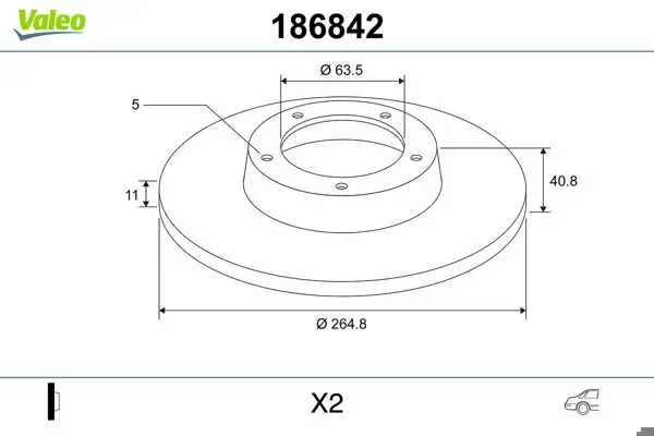 Fren Diski Arka (265mm) (Ford Focus Cmax 04 -)