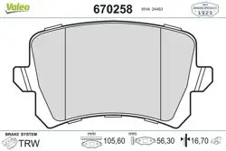 Arka Fren Balatası- (VW Passat 06-15 Tiguan 08-11)