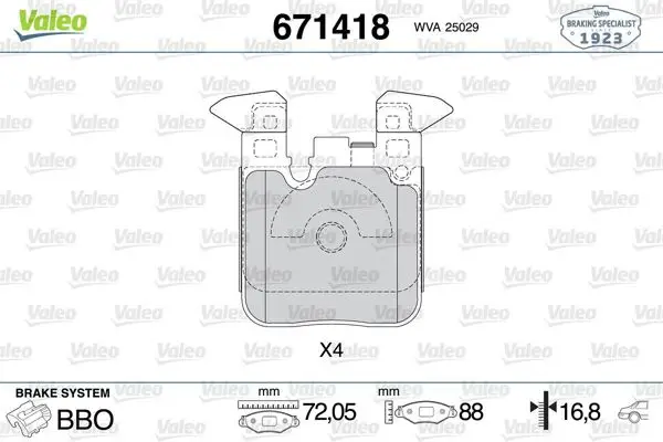 Fren Balata Arka 11-1-Seri (F20-F21) 3-Seri (F30-F31-F34-F35-F80)
