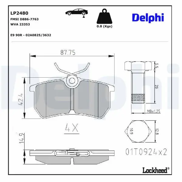 Arka Fren Balatası (Ford: Fiesta VI 1.5Tdcı 2012 -)