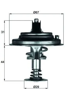 Termostat 80°C (M116, M117, M119) W124 93-95 W126 85-91 W140 91-98 R129 92-01