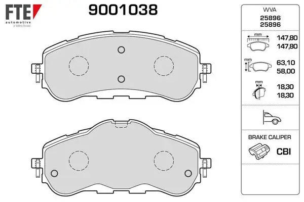Ön Fren Balatası P308 II 13-P308 Sw II 14-Disk Çapı: (283×26)