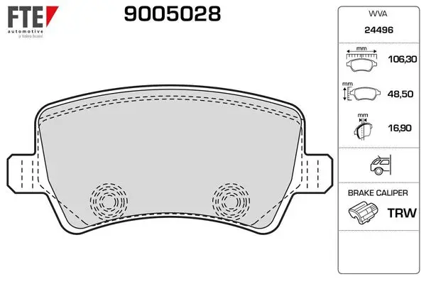 Arka Fren Balatası S-Max 09-06-Galaxy III 06-/ S60 10-S80 06-V60 V70 06-Xc60 08-Xc70 06-/ R