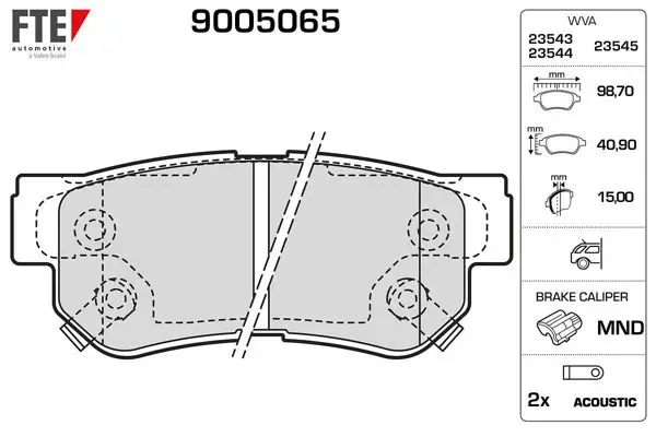 Arka Fren Balatası Disk Elantra 06-10 / Getz 02-11 / Matrix / Santafe 01-06 / Sonata 98-05 / Sonata 05-07 / Tucson 04-08 / Sportage 04-10 / Carens 06-/ Magentis 04-10