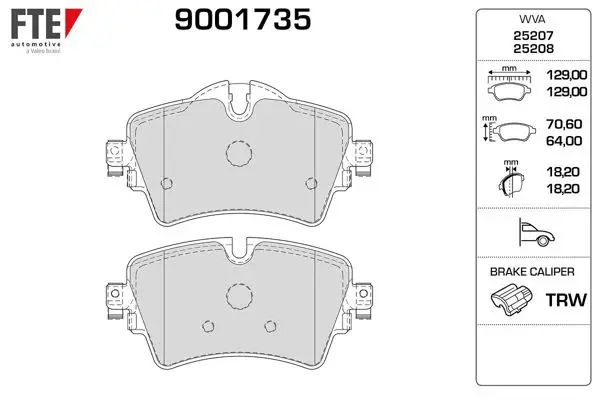 Fren Balatası Ön BMW F45 F46 14- Mini F55 F56 F57 13-