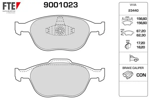 Ön Fren Balatası Connect 1.8 TDCI 02 /-Focus 1.8 TDCI 98-05