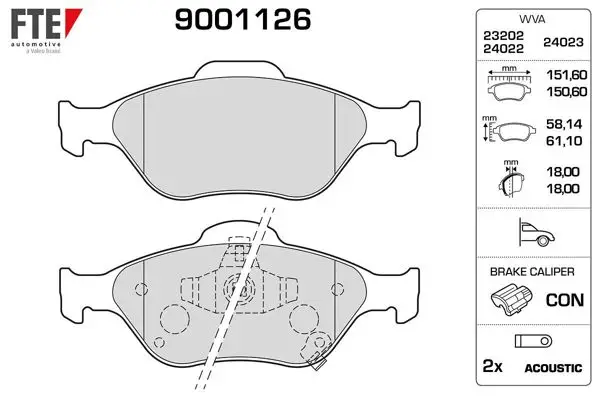 Ön Fren Balatası Yaris 1,0Vvt I / 1,3 Vvt I / D 4D 01 / 06-Arac Uretım Yerı Fransa