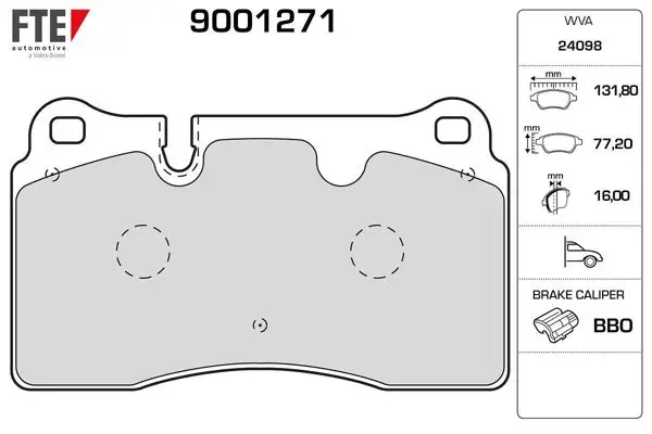 Disk Fren Balatası (On) Audi Rs3 Sportback Quattro 2.5 01 / 11-Audi Ttrs Quattro 2.5 07 / 09-Seat Leon 2.0 01 / 17-Seat Leon Sc 2.0 01 / 17-Seat Leon St 2.0 10 / 13-Volkswagen Touareg 3.0 / 3.6 / 4.2 / 3.0D / 4.2D 11 / 04 -