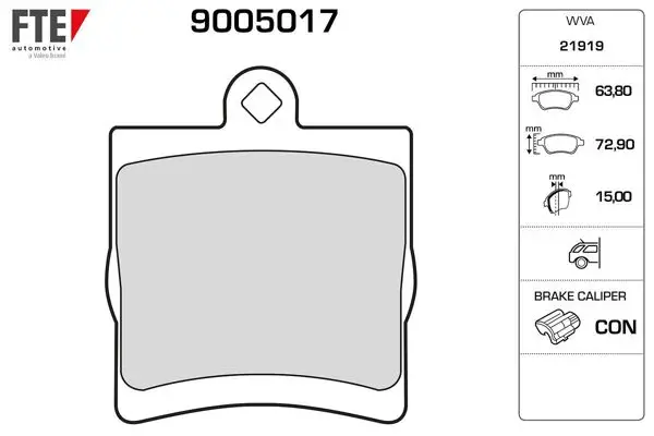 Fren Balatası Arka W202 95-00 S202 96-00 W203 00-07 Cl203 08-11 W210 95-00 R170 96-00 R171 04-11