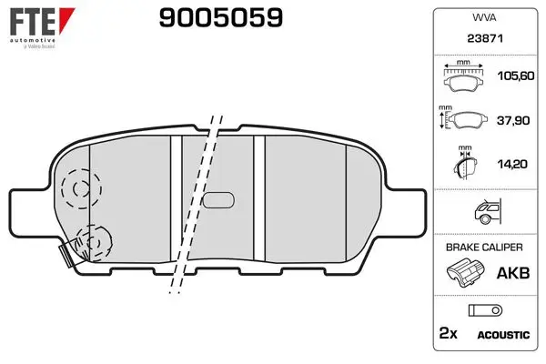 Arka Fren Balatası Nissan Qashqai J10 07-13 Xtrail 07-13 Parthfınder 13- Koleos 08- Juke 10- Suzuki Grand Vitara 08-