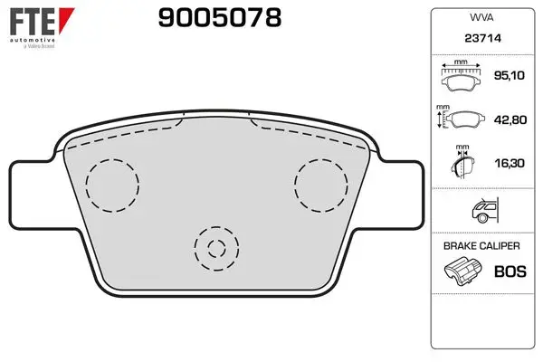 Disk Fren Balatası (Arka) Fiat Linea (07 -) , Bravo II (07 -) , Stilo (01 -) , Lancıa Delta III (08-14) , Alfa Romeo Mıto (08 -)
