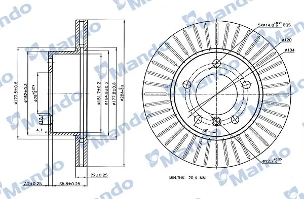 Disk On (Ad) 05-BMW 1S-E81-E87