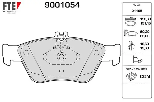 Fren Balatası Ön W202 95-00 S202 97-01 C208 97-00 W210 95-00 S210 99-03 C140 92-99 R170 00-04