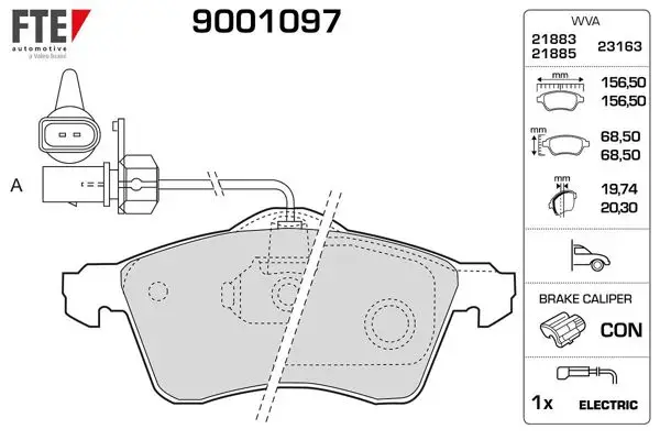 Disk Fren Balatası (On) Volkswagen Transporter T4 90-03, Caravelle 90-03