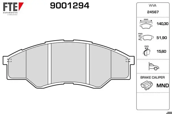 Ön Fren Balatası Hilux III Pıckup 2,5D 4D 06 / 06 -