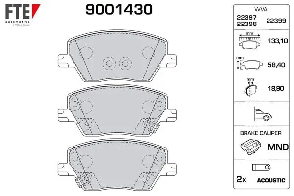 Ön Fren Balatası Fiat Egea 1.3 / 1.4 / 1.6D Multijet 15 -