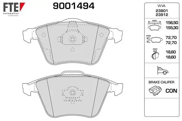 Ön Fren Balatası Vectra C 02-08 02-2.8 V6 / A4 04-08 A6 04-A8 03-/ Exeo 09-/ Focus II 05-11 St / Mazda 3 03-/ 9-3 Volvo S40 II 04-V40 12-V50 04-C30 06-12 C70 II 06 -