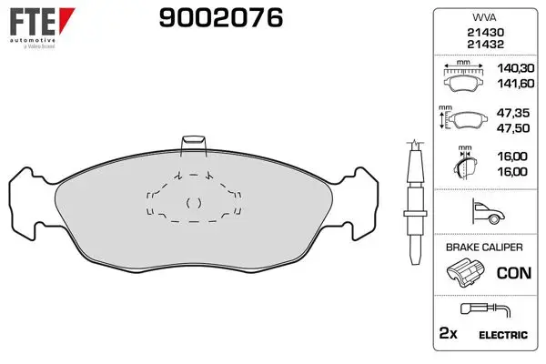 Ön Fren Balatası Xsara II P306 1.6 1.8 1.9 00- / Saxo P106 1,4I 1,6I 1,5D 1.6 Xsı 99- (Hava Soğutmalı On Dısklı Araclar İçin)