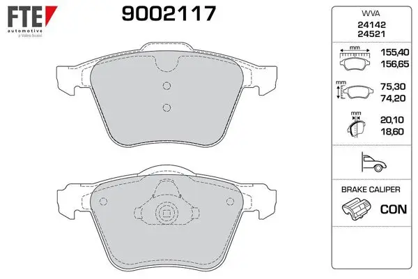 Ön Fren Balatası Galaxy S Max 2,0Eco / 2,0Tdcı / 2,2 TDCI 06-15 Volvo S60 II 10-15 S80 II V60 V70 III 10-Xc70 II 07 -