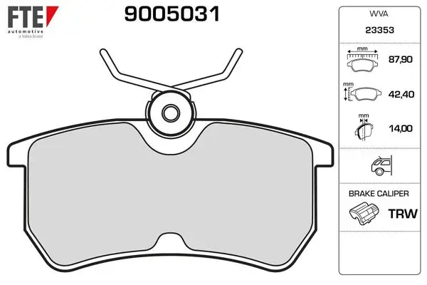 Arka Fren Balatası Focus 98-05 Fiesta VI 1,0 / 1,5Tdcı / 1,6Tı 12 /-15
