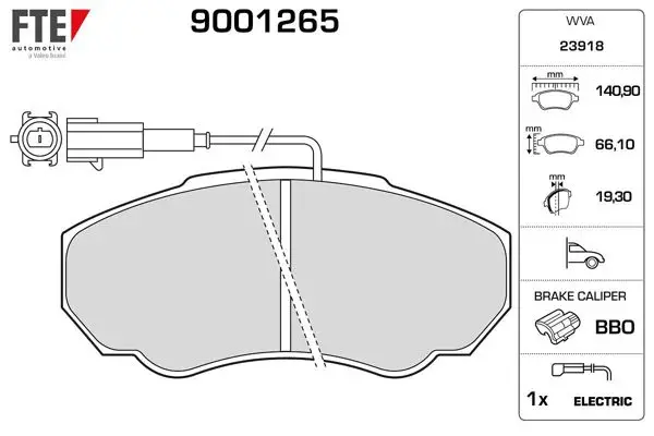 Disk Fren Balatası (On) Fiat Ducato (02-06) , Peugeot Boxer (02-06) , Citroen Jumper (02-06) (Küçük Tip)