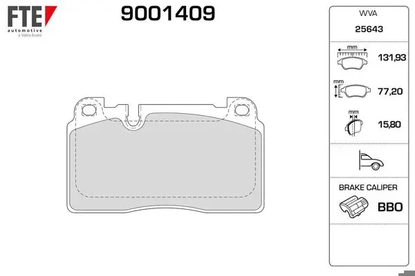 Disk Fren Balatası (On) Audi Q5 2.0D 05 / 13-Audi Q5 Quattro 2.0 / 2.0D / 3.0D 06 / 12-Audi Sq5 Quattro 3.0D 12 / 12 -