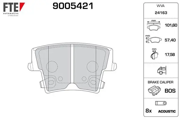Fren Balatası Arka Chrysler 300C 04-12 Lancıa Thema 3.6 3.0D 11 -