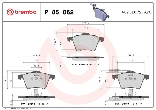 Fren Balatası Ön (VW Sharan 01-10 Seat Alhambra 01-10)