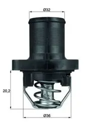 Termostat (89°) P206 P307 C4 Et3j4 (1.4 16V) Tu5jp4 (1.6 16V) Partner II Berlingo II Saxo P206 + (T3e) P206 Xsara Tu3a Tu3jp (1.4 8V)