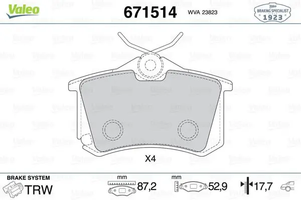 Fren Balata Arka Golf.IV.V.VI-Psst-307-C2-C3-C4 17mm