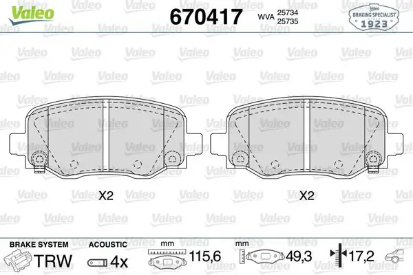 Arka Fren Balatası Jeep Cherokee (Kl) 2.0Crd 4×4 14-2.4 4×4 13 -