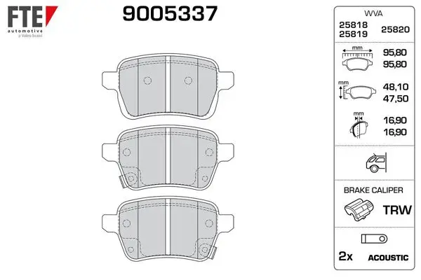 Arka Fren Balatası Disk İçin Opel Corsa E 15-Fiat 500L